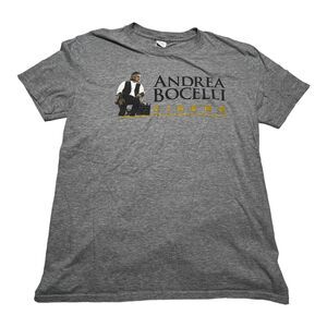 ANDREA BOCELLI Vintage T Shirt Cinema Vinyl cd Cover Record Size Large Tee